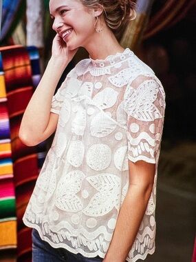 Anthropologie Lily Lace Blouse by HD in Paris